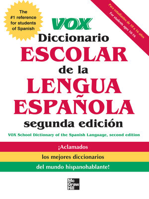 cover image of VOX Diccionario Escolar